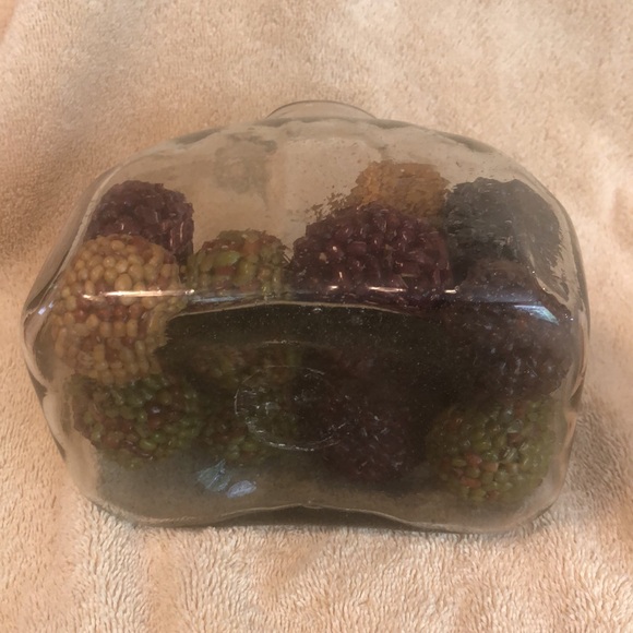 VTG BLOWN GLASS DECANTER WITH MERCURY GLASS STOPPER PERFUME BOTTLE SHAPE 8.5" T - Picture 5 of 6